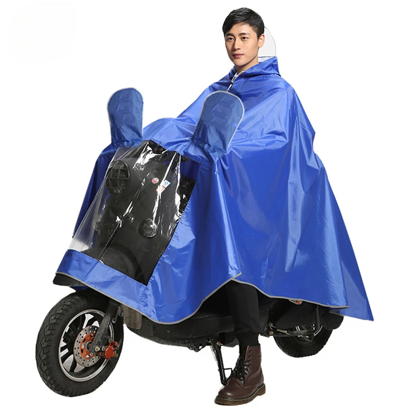 Raincoat Electric Vehicle Raincoat Special Adult Thickened Motorcycle Raincoat Poncho Rainstorm Proof One-piece Double Raincoat