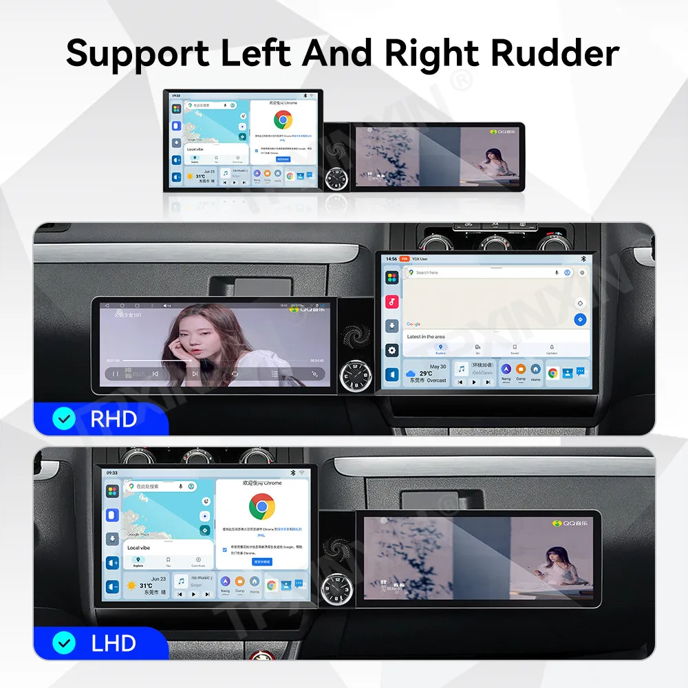 For VW TOURAN 2004~2015 Android Auto Dual Screen interaction Radio Stereo Receiver Multimedia Player GPS Navigation Head Unit