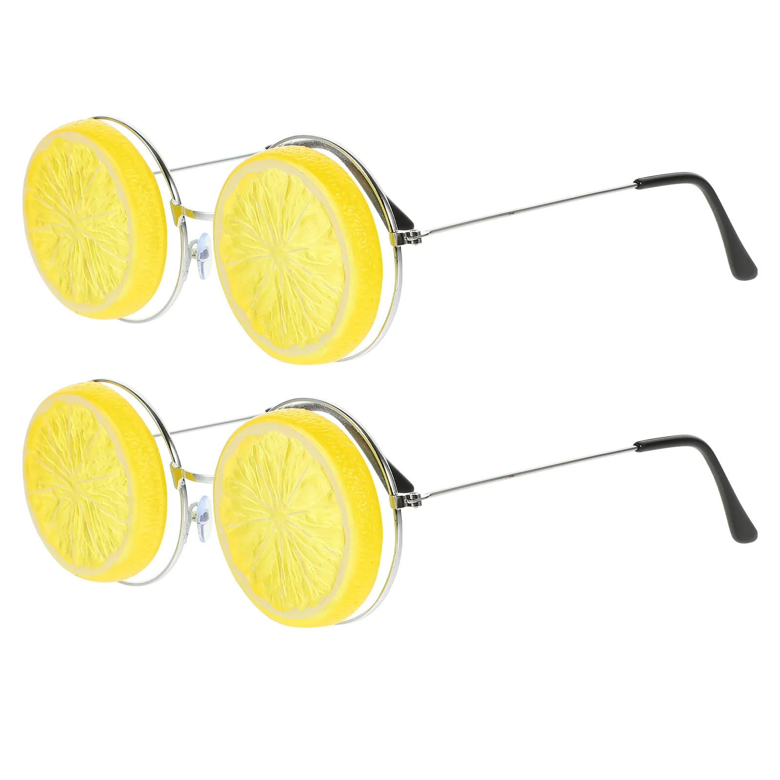 Heart Refraction Glasses Lemons Cosplay Party Eyeglasses Clothing Novelty Yellow Travel