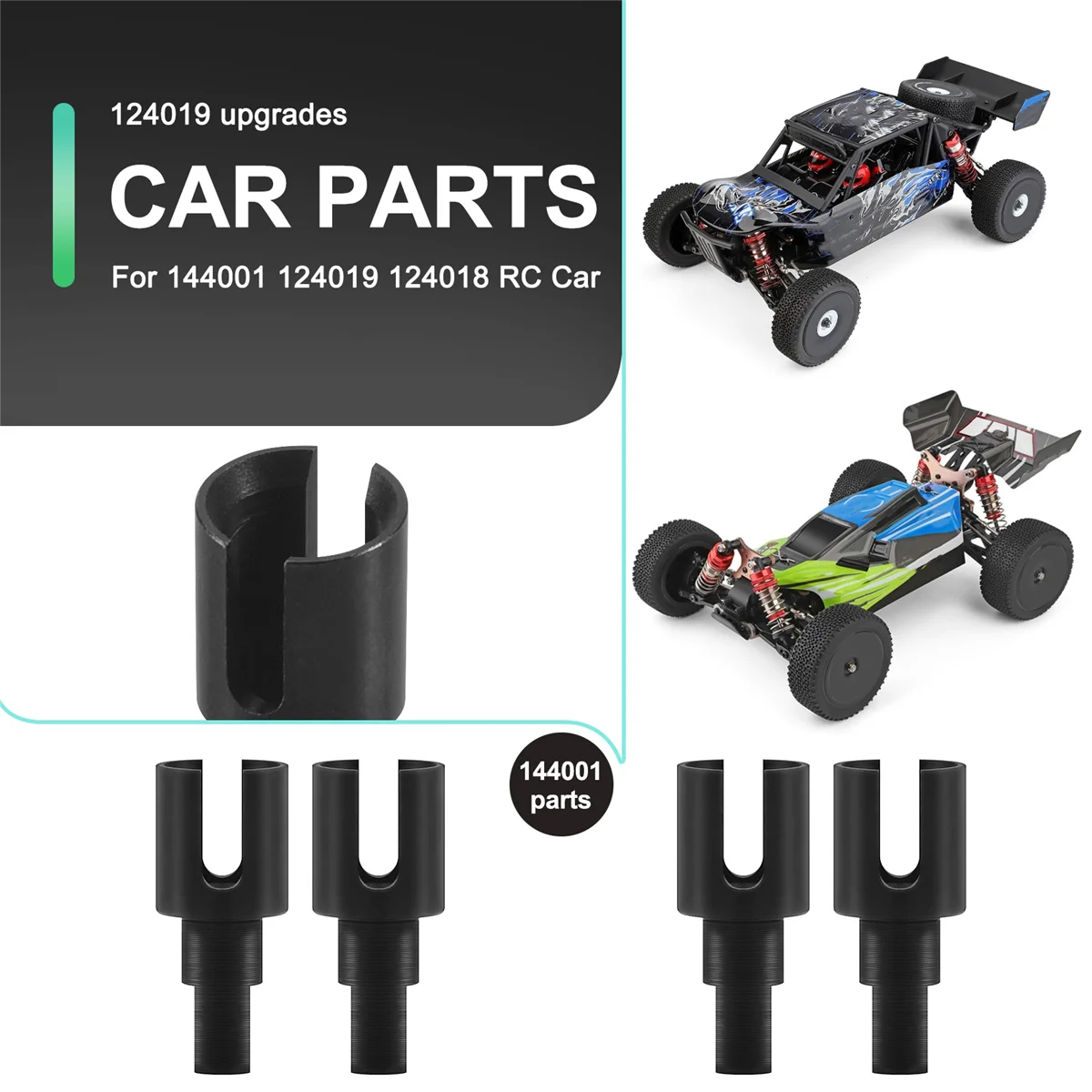 144001 tazza differenziale in metallo da 4 pezzi per Wltoys 144001 124019 124018 accessori per parti di aggiornamenti per auto RC