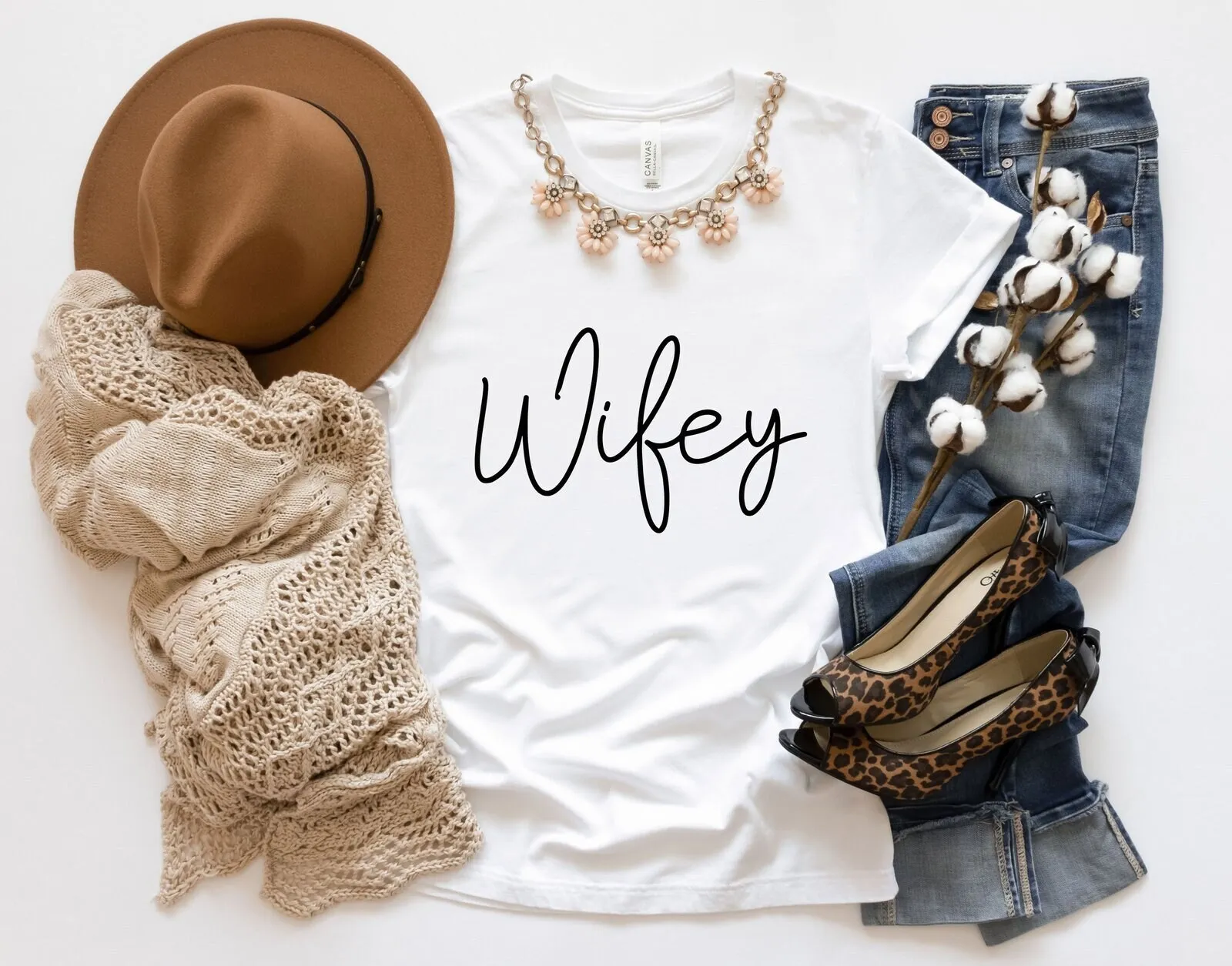 Wifey T Shirt Cute Wedding Engagement For Bride Fiance Honeymoon Bridal Mrs