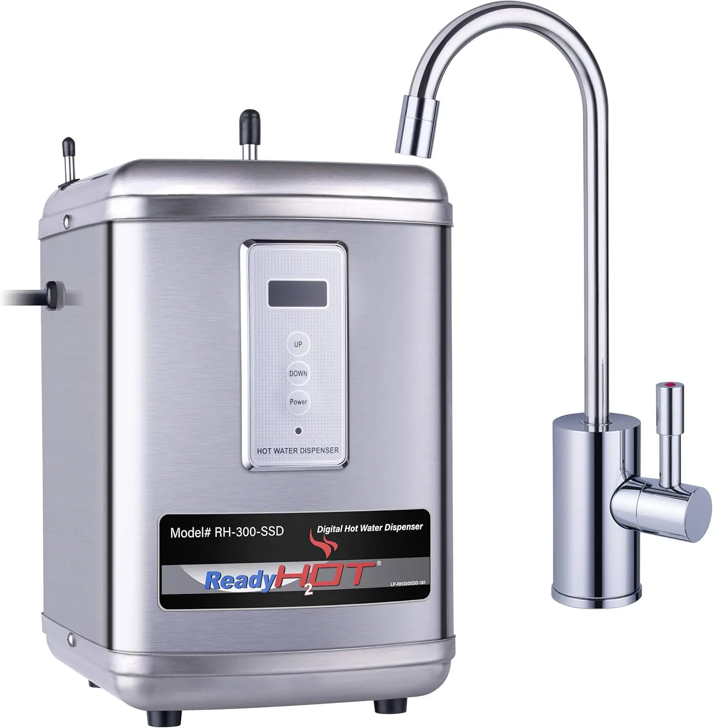 

41-RH-300-F570-CH Система мгновенного диспенсера для горячей воды, 2,5 литра, однорычажный кран для горячей воды с цифровым дисплеем, полированный хром