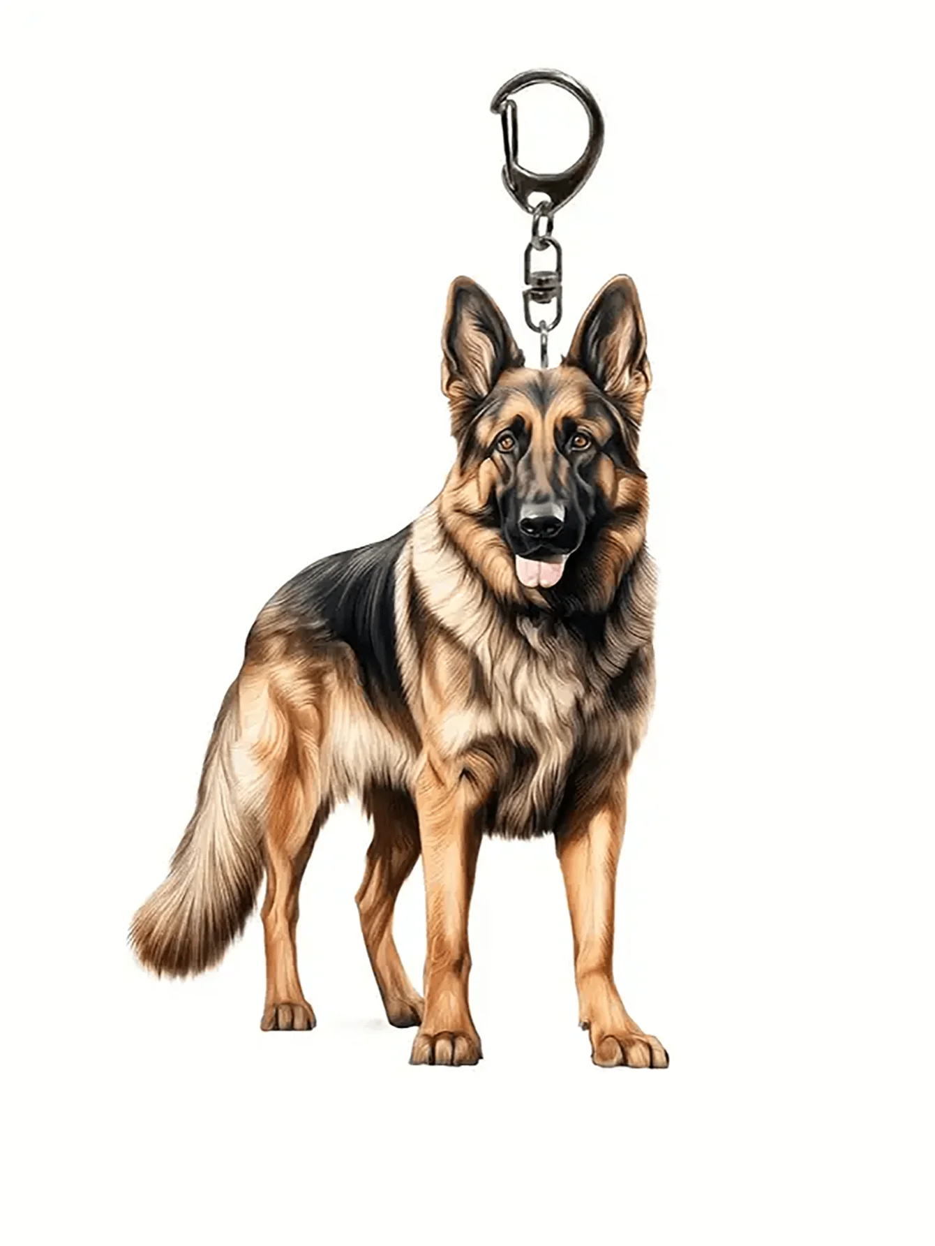 1 llavero de pastor alemán de moda, regalo perfecto para entusiastas de las mascotas, colgante único para mochila