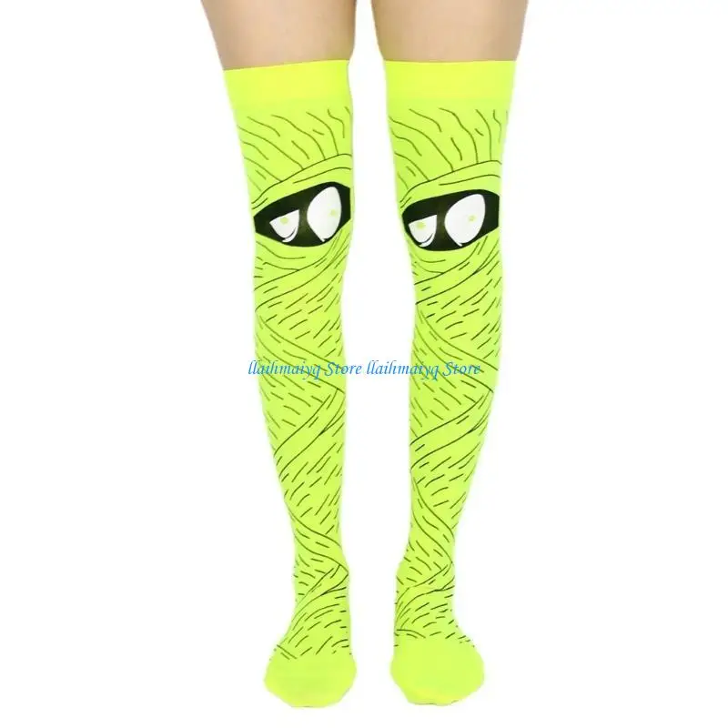 573bハロウィーンストッキングロングセクシーな女性ホラーハロウィーンパーティーニーロングソックス