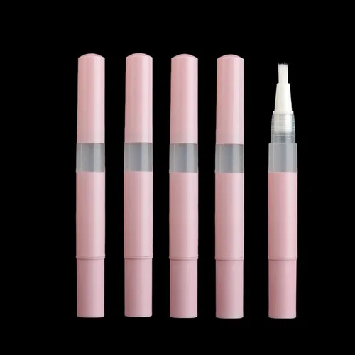 Lápiz giratorio de aceite para uñas, contenedor de cosméticos, tubos de brillo de labios, aplicadores de cepillo, tubo de líquido para crecimiento de pestañas, color rosa, 5/10/30 piezas, 3ml