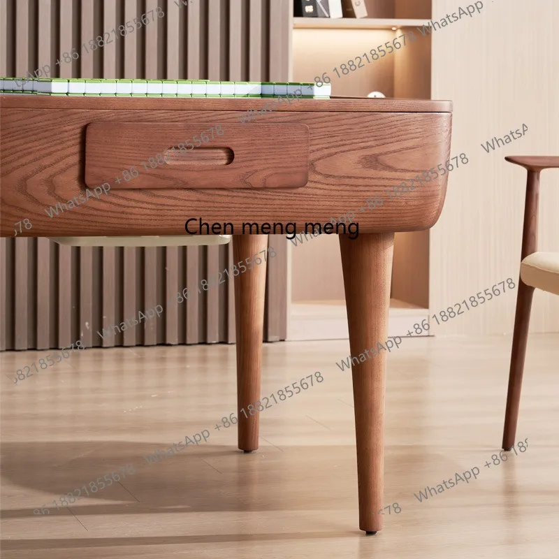 طاولة طعام آلة جونغ من الخشب الصلب المنزلي من أشوود، متكاملة ذات غرض مزدوج، حركة أوتوماتيكية فاخرة وخفيفة الوزن #6