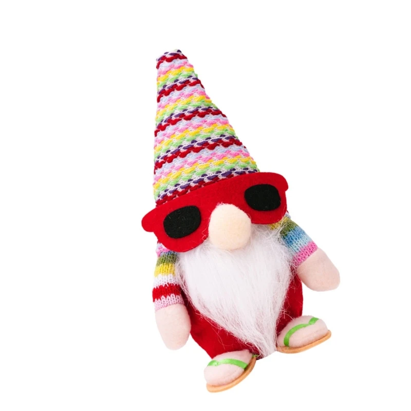 Holiday Gnome Beach Facelesses Scandinaviërs Tomtes Nisse Zweedse Gnome Home Binnenkeuken Gelaagde dienbladdecoraties