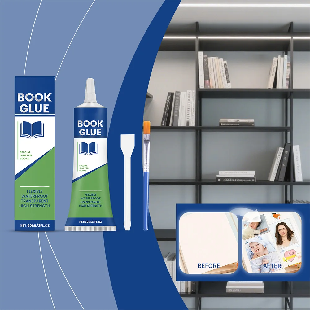 

Professional Book Glue Strong Adhesive Clear Book Adhesive Transparent Book Binding Adhesive for Envelopes Postcards Paper Craft