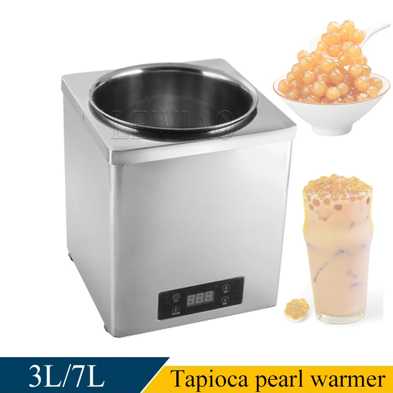 Petite marmite d'isolation de perle de sucre brun, économie d'énergie commerciale, pot de chauffage électronique de soupe, pot de maintien de chauffage électrique, 7L