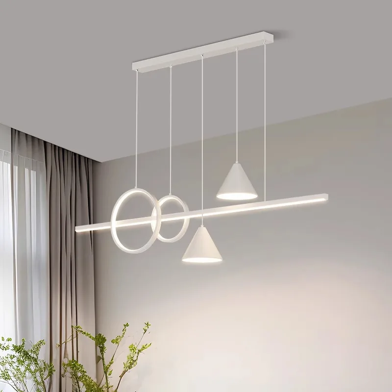 Creative LED Chandeliers For Dining Living Room Pendant Modern Hanging Lamp For Ceiling Linear Lamp Long Strip Designer Lights