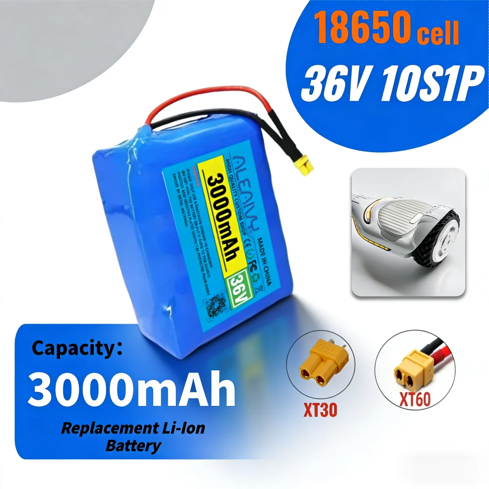 36V 3000mAh 10S1P 18650 Li-ion Battery Pack for M365 MIJIA Pro Scooter Extended Range with XT30/XT60 Plug Rechargeable battery.