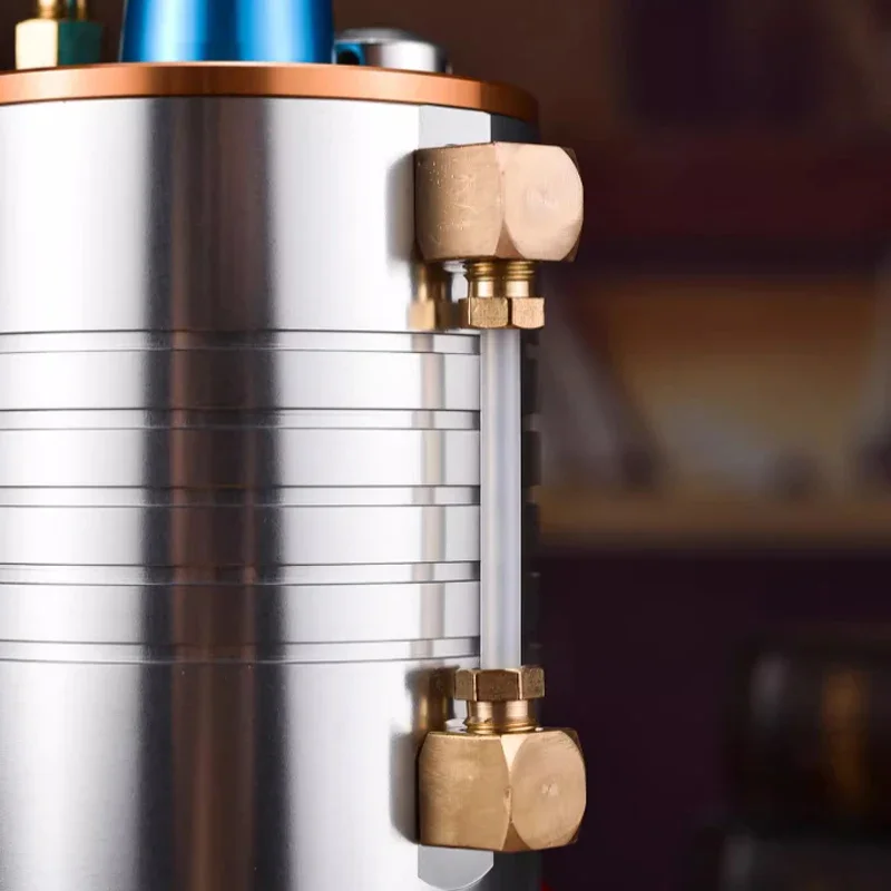 Modello di motore a vapore avviabile Motore retrò con modello di caldaia riscaldante, produzione CNC Giocattolo scientifico per esperimenti di fisica