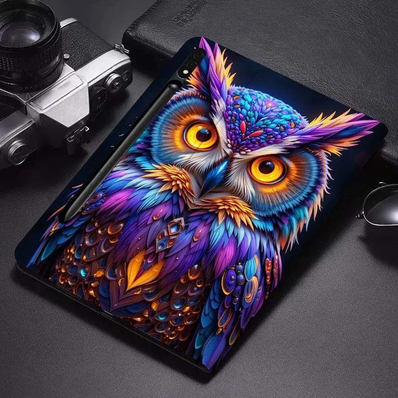 

Owl Bird Cartoon Gift For Samsung Galaxy Tab S6 S7 S8 S9 S10 FE Plus Lite Soft Flexible Support Tablet Case