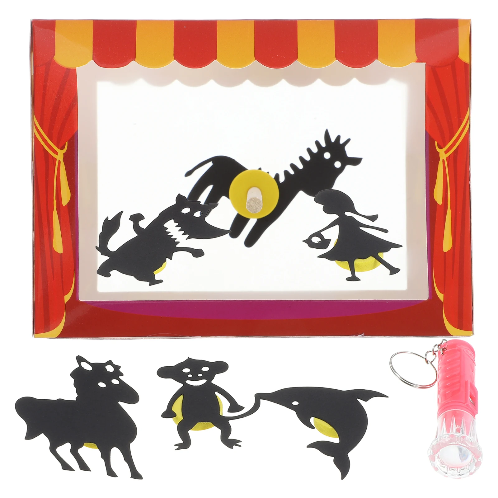 1Set Chinese Shadow Kit Lightweight Handcrafted Puppet Set for Kids Educational Early Learning and Decorative Display