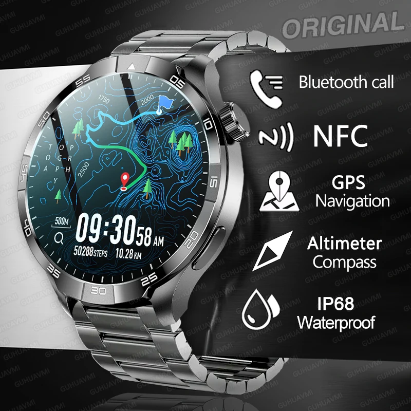 

2026 New upgrade GPS Sport Smart Watch Men G4 Plus Waterproof Swim Bracelet Compass NFC Bluetooth call Outdoors Smart Watches