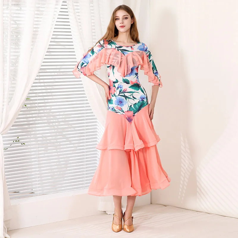 ODBD1382 ホットセール高品質パフォーマンスウェア女性用社交ダンス競技ドレス