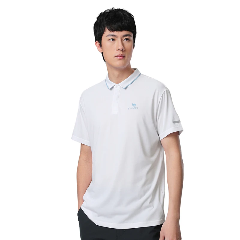 GOLDEN CAMEL T-shirts Outdoor Quick-dry Polo Shirts Men Women Short-sleeved t-shirt 2023 Summer Lapel Loose Running Sports Top