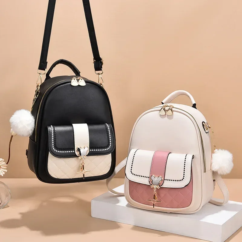 Disney High-quality Luxury Casual Fashion Portable Shoulder Bag Color-blocked Large-capacity Travel Bag