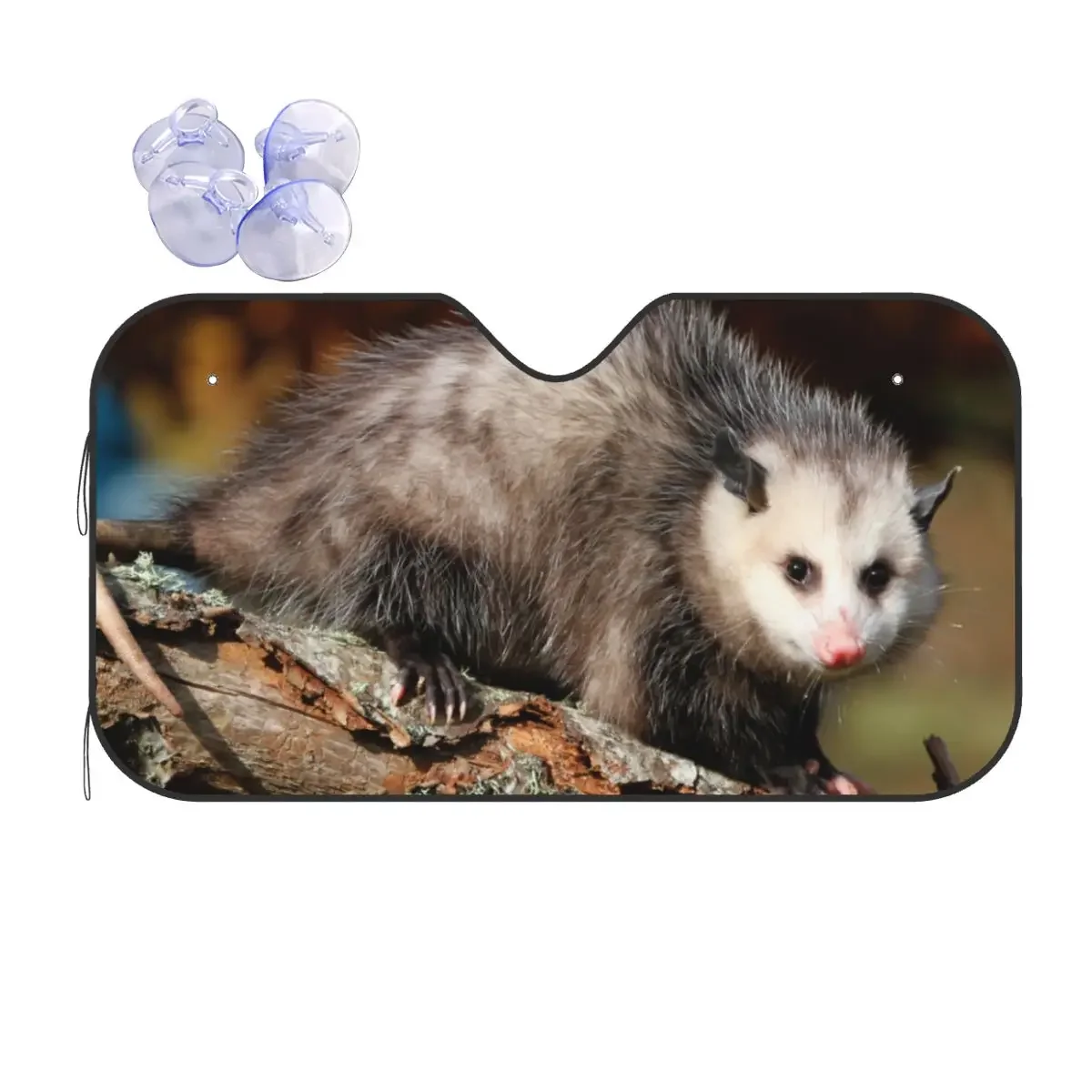 

Kawaii Opossum Animal Sunshade Windscreen Possum Vintage Car Front Windshield 70x130cm Sunshade Visor Heat Reflector