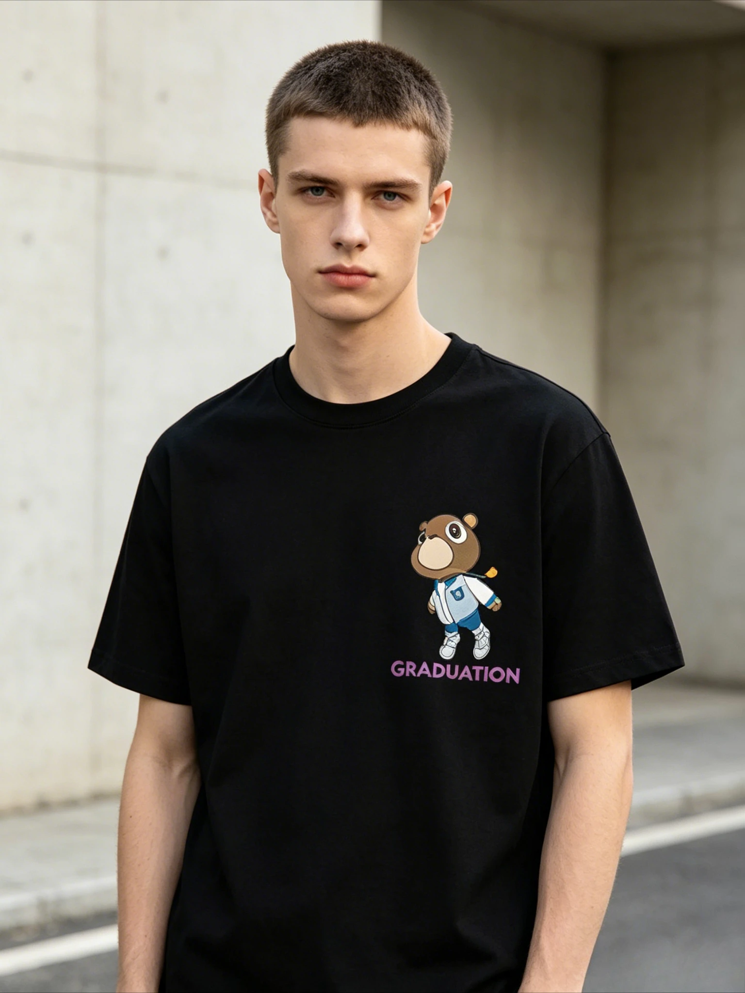 2026 Front & Back Cartoon Character Graphic Tee Unisex Cotton Crew Neck Short Sleeve Tshirt Hipster Casual Tops