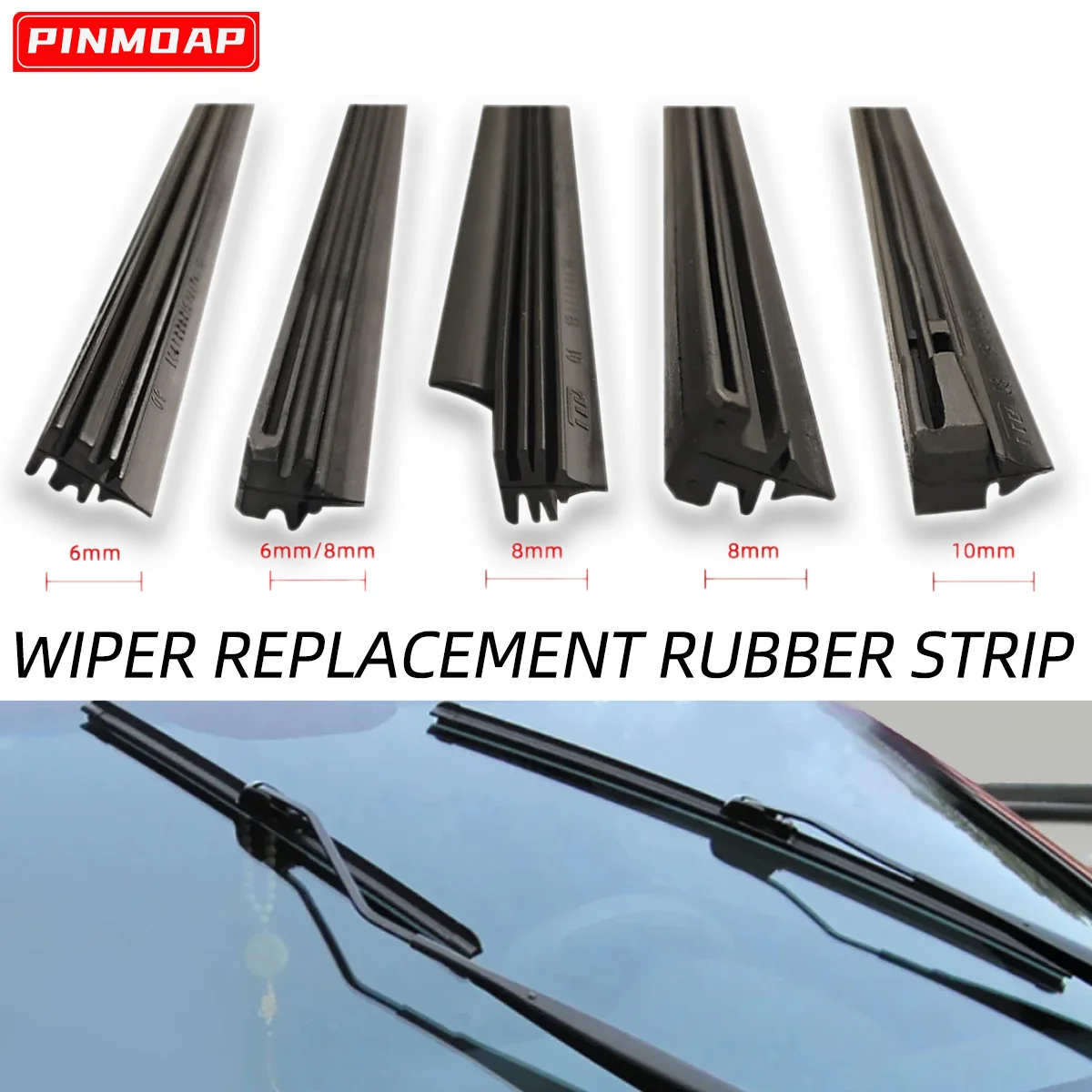 1PC Car Windshield Wiper Rubber Strips Car Accessorie Wiper Blade Replacement Parts All Seasons Windshield Wiper Blades Blade