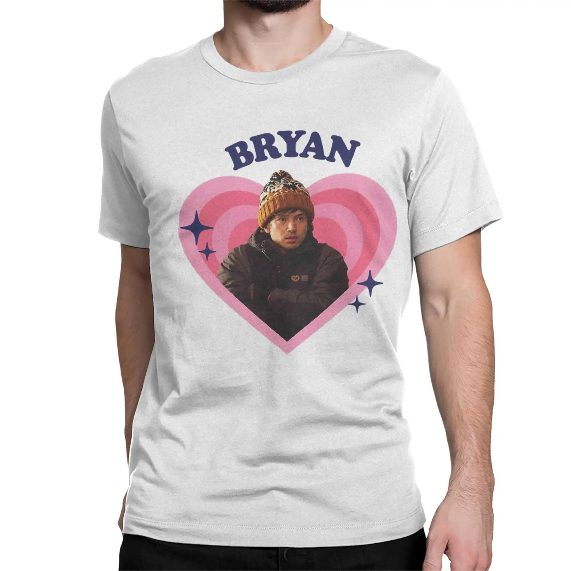Men Women's Bryan Reto Heart Austin Abrams T Shirt  Cotton Clothing Funny Short Sleeve O Neck Tees Graphic T-Shirts
