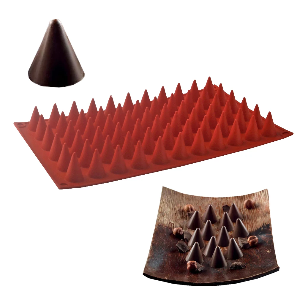 66 خلية مخروط الشوكولاته الخبز العفن الغذاء الصف سيليكون قالب الشوكولاته الطفل الحلوى خبز كعكة تزيين المطبخ خبز