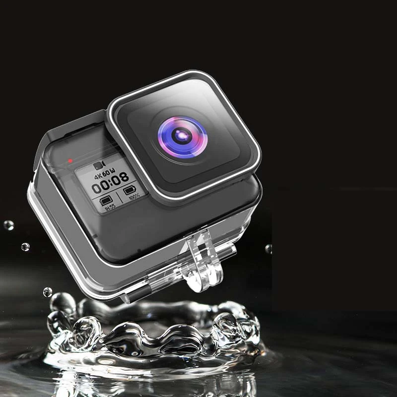For Gopro Hero 8 Camera Waterproof Case Clear Portable Shell Camera Protection Case Diving Box Underwater Camera Accessories