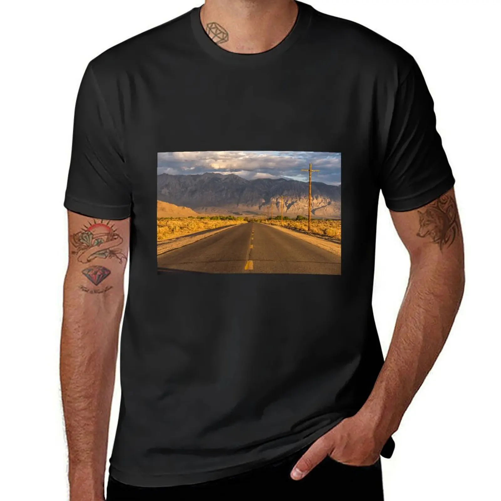 Bishop California Backroads T-Shirt quick-drying heavyweights Aesthetic clothing summer tops mens clothes