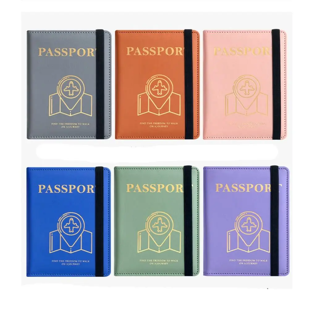 Portable Anti Theft Passport Holder Waterproof Card Slot RFID Passport Cover Fashion Passport Protective Cover Travel Accessory