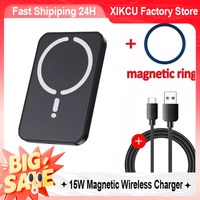 XIKCU Magnetic Wireless Car Charger Air Vent Clip Phone Holder For Magsafe iPhone 16 15 14 13 12 Pro Max Fast Car Charging Stand