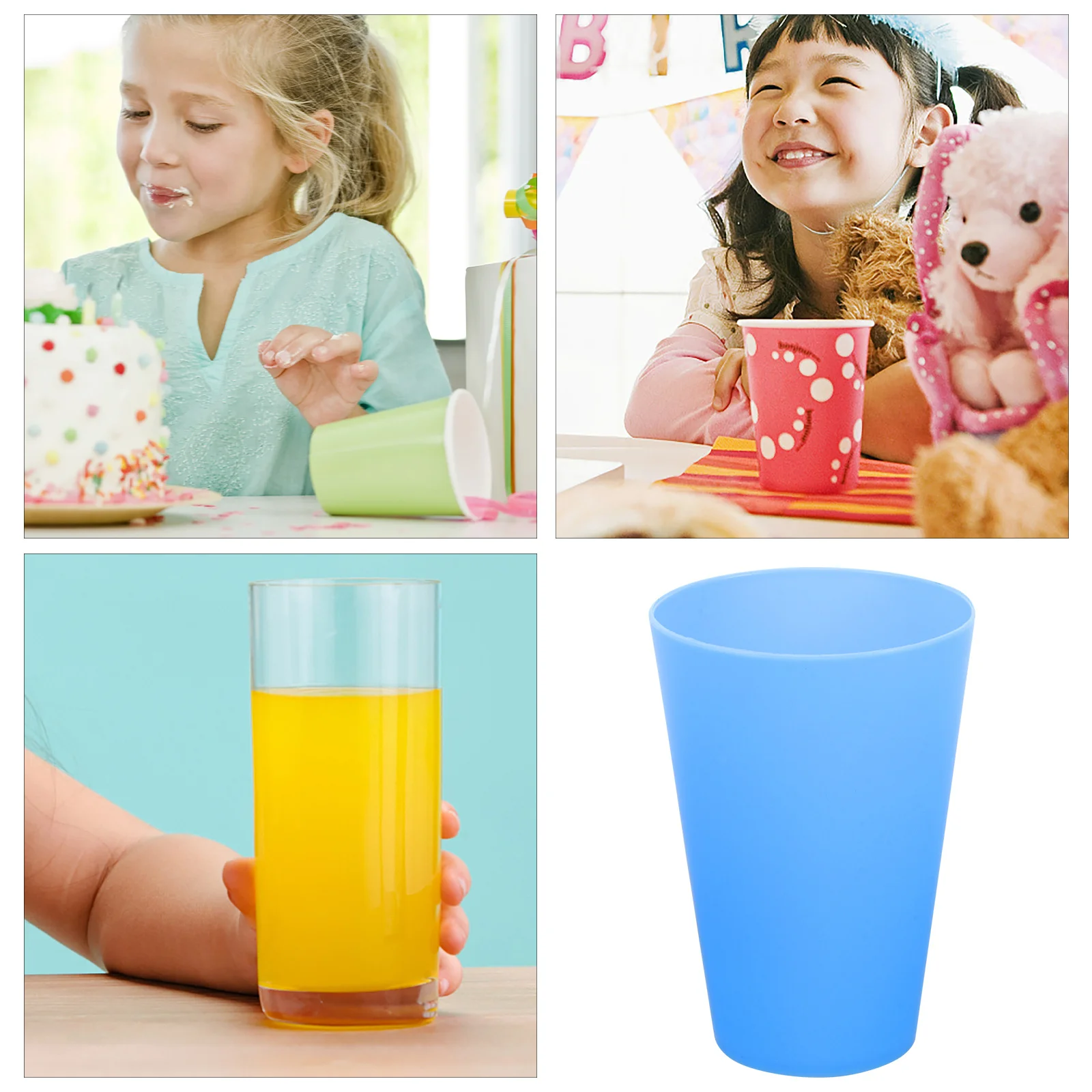 

6 шт., 250 мл, матовая пластиковая чашка для детей, прочный нетоксичный набор чашек для питья для малышей, легкие чашки для домашнего использования на открытом воздухе
