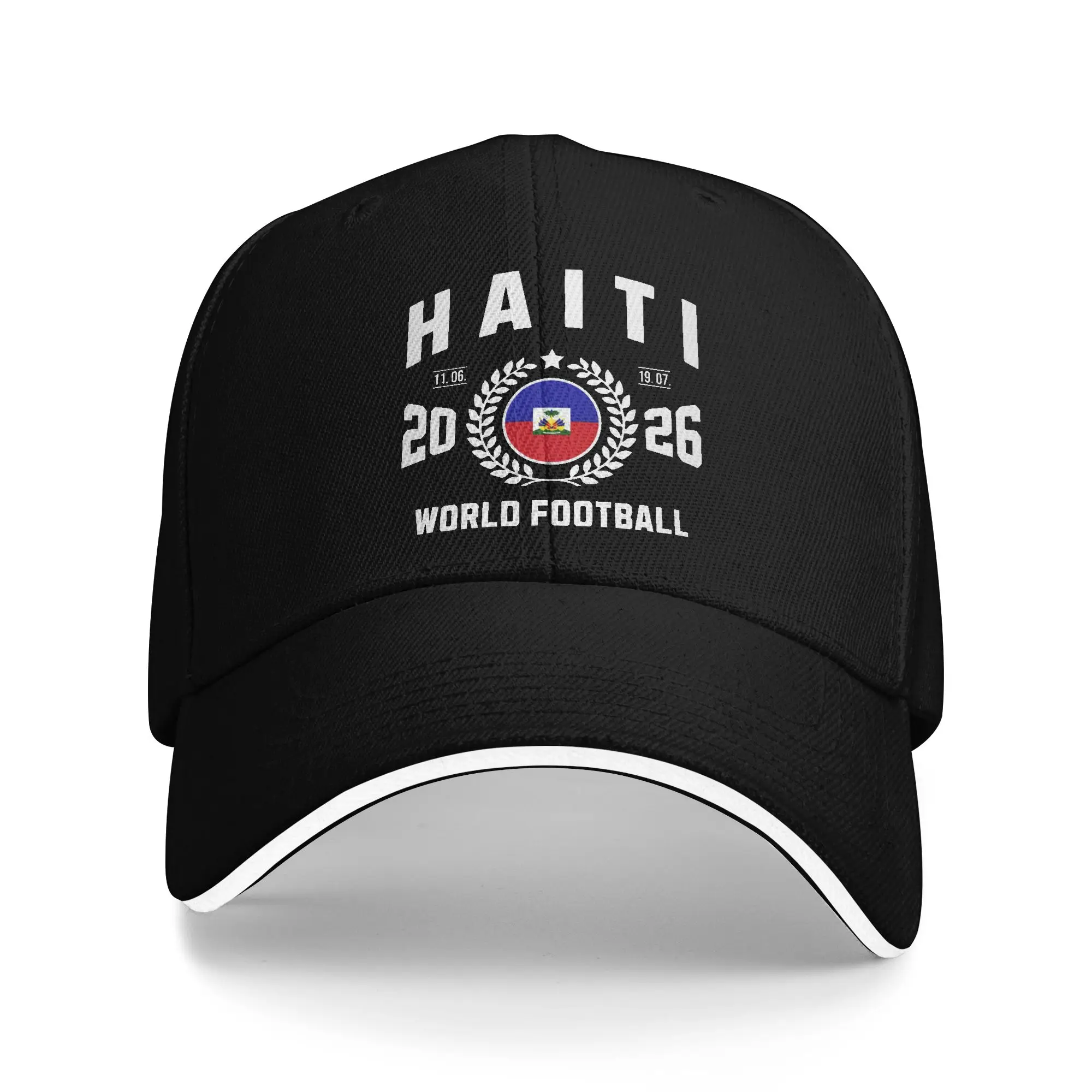 Haiti Football Supporter 2026 Badge Sun Baseball Cap Summer Unisex-Teens  Print Trucker Hat Fashion Tennis Skate Baseball Caps