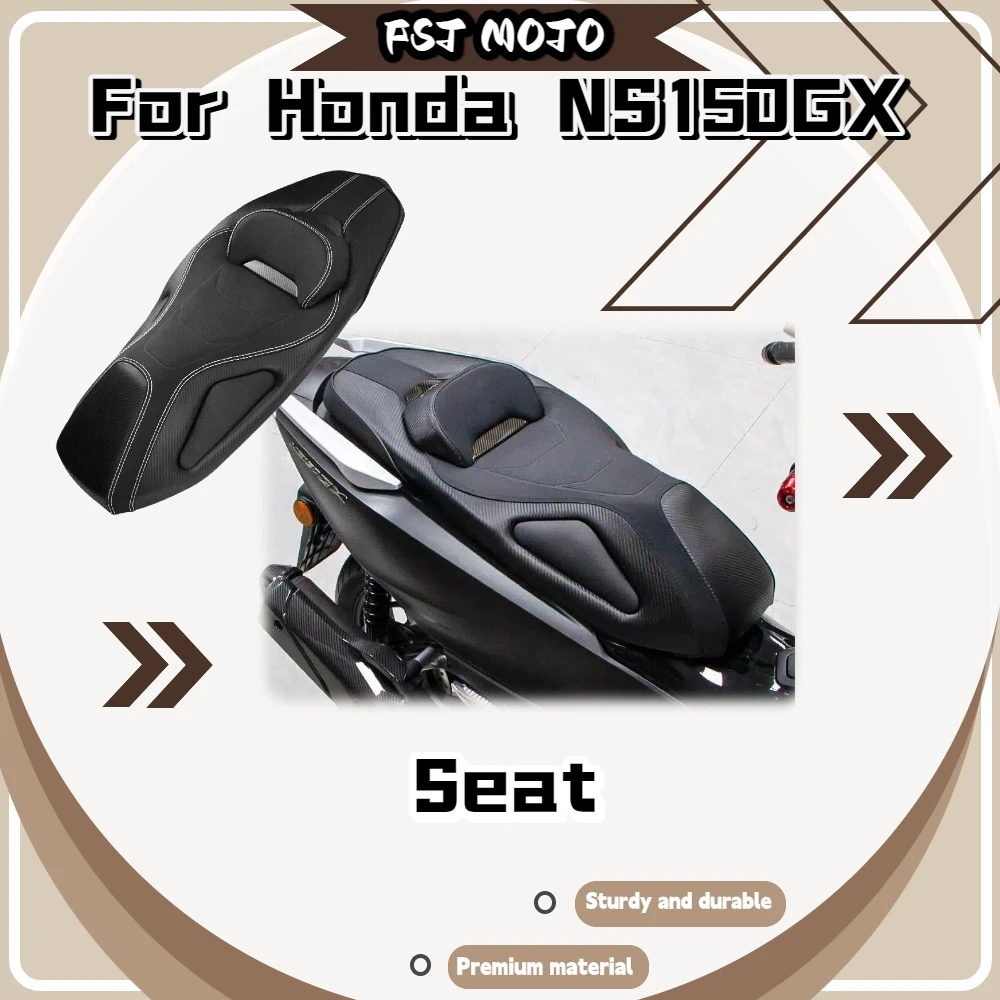 For Honda NS150GX Motorcycle Saddle With Lumbar Support Soft Latex Padding Waterproof Breathable Anti‑Slip Seat Mod Accessories