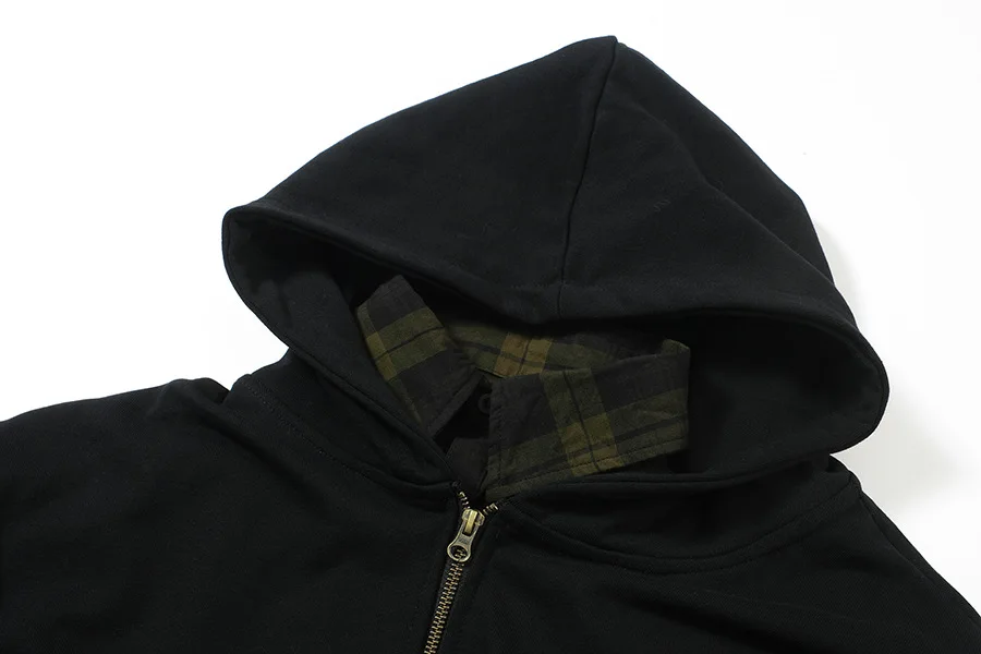 New 2023 Luxury Men UNDERMYCAR Shirts Plaid Gentleman Hoodies Hoody Hooded Sweatshirts Velvet Thicken Hip Size 1 2 3 4 #766