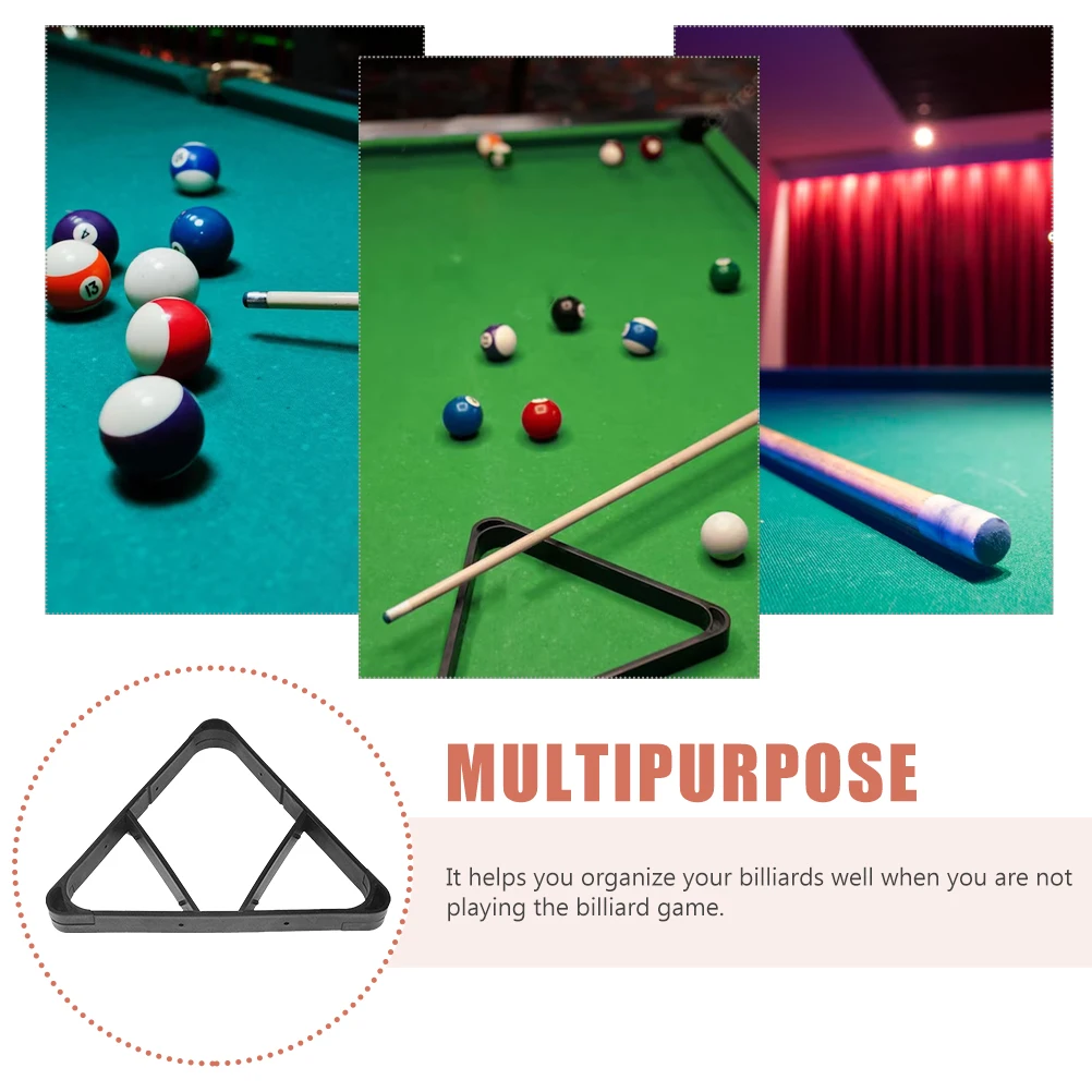 

Многофункциональная пластиковая стойка для бассейна, держатель для бильярда, треугольная рама, стабильный дизайн для домашней вечеринки, штатив для снукера