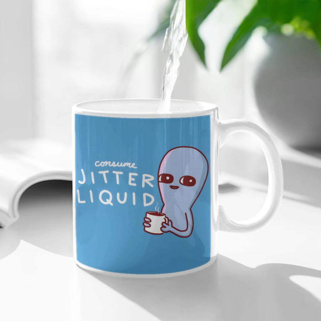 Strange Planet Consume Jitter Liquid Ceramic Cup Coffee Oatmeal Breakfast Cup Creative Personality Mug