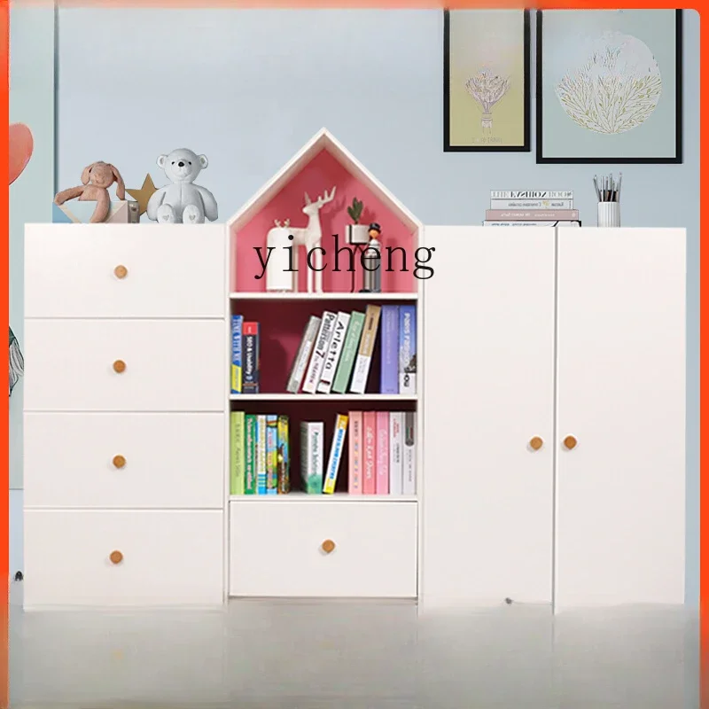 

Solid Wood Children's Bookcase Shelf Multi-Layer Household Floor Bookcase Simple Storage Cabinet