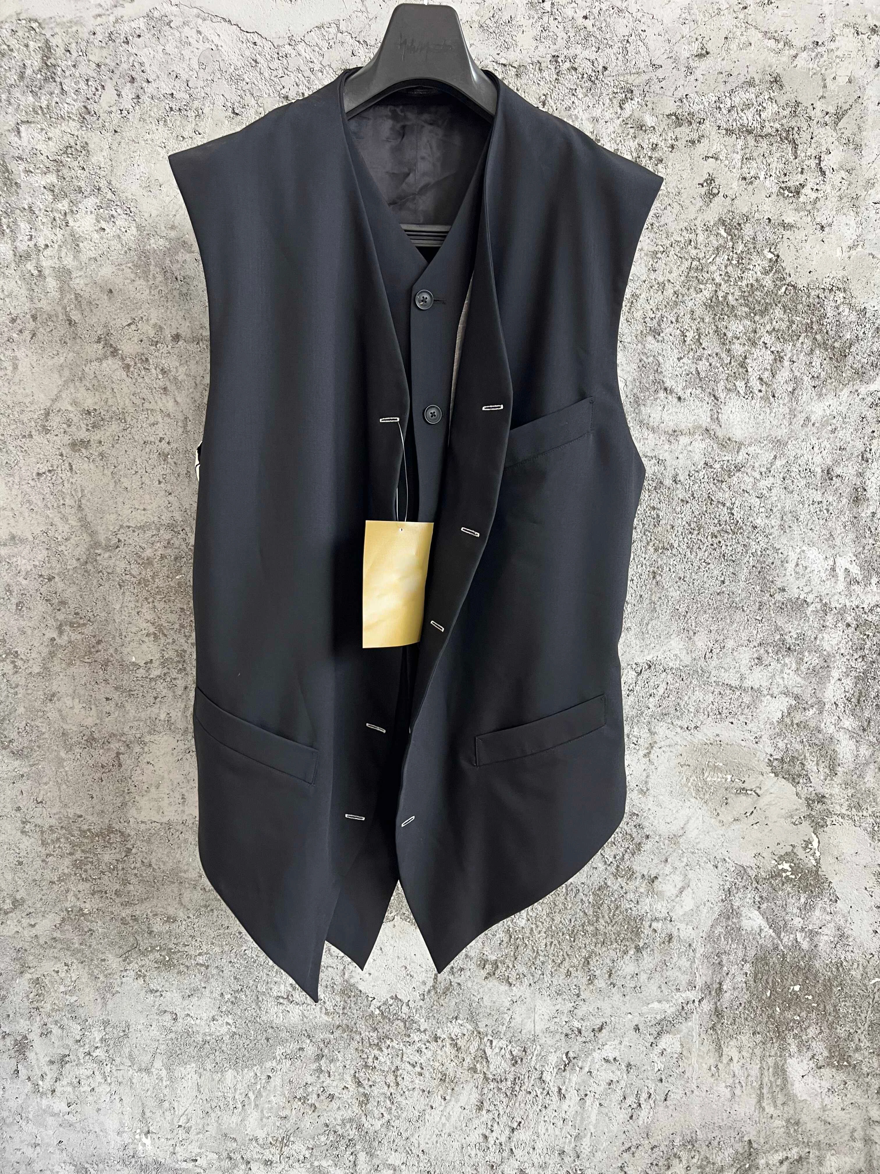 Top-yamamoto original lace-up sleeve suit jacket, single-breasted casual black TOP jacket for men, trendy