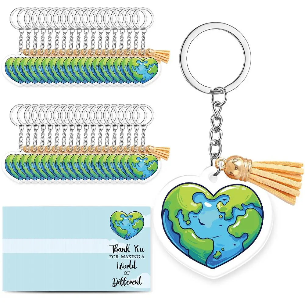 36Sets Acrylic Keychain for Sea Turtle Tortoise Keychain Bulk with Jump Rings Tassel Pendant Encouragemen
