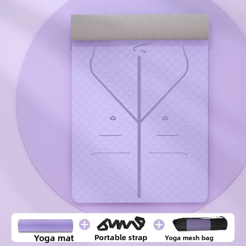 Oversized Double Yoga Mat Thickened Wide Long Non Slip TPE Floor Mat Home Dance Practice Gym Mat Exercise Mat Workout Mat