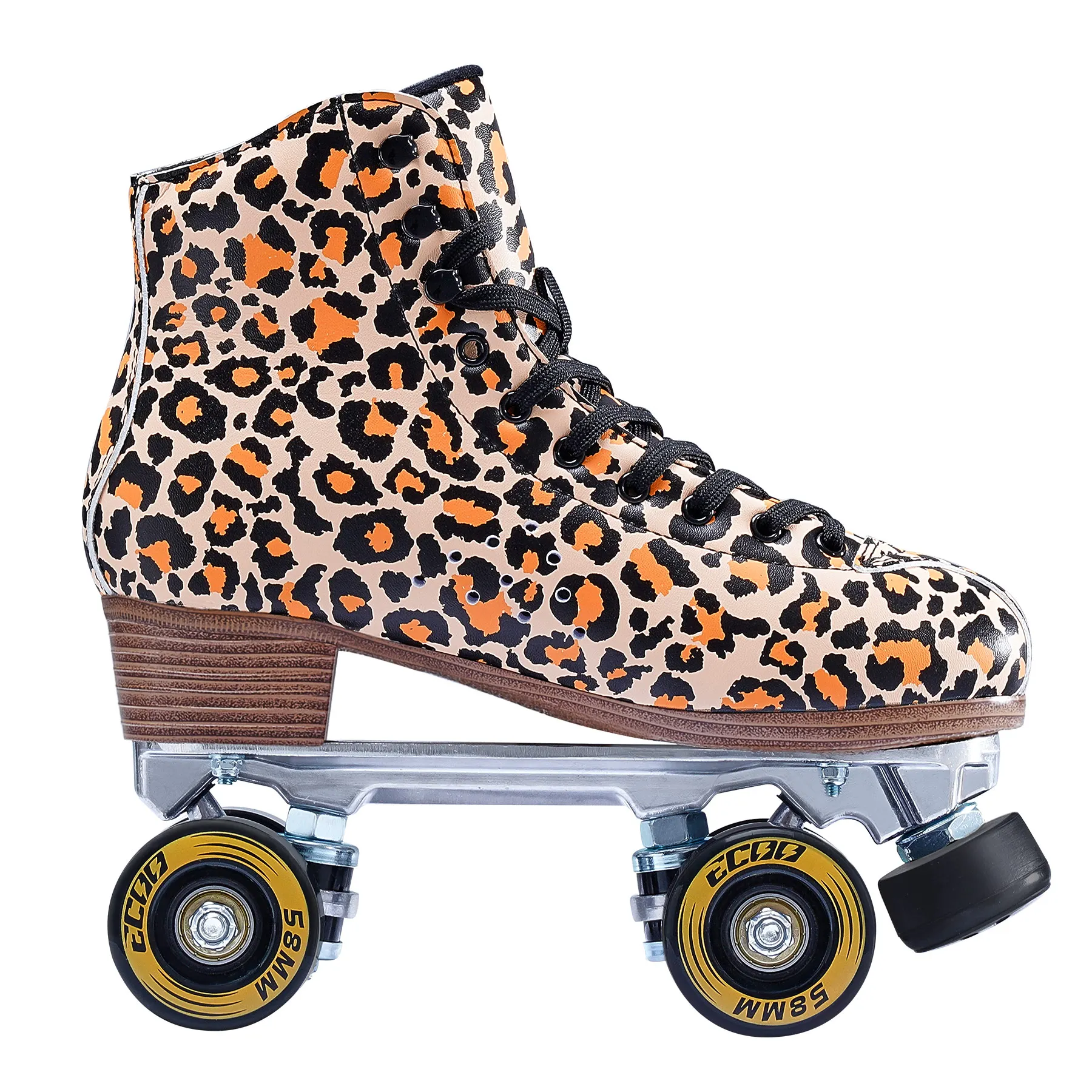 ملون 4 عجلات بو الشب. أحذية التزلج رباعية الأسطوانة أبيض أزرق اللون تأجير الزلاجات الدوارة