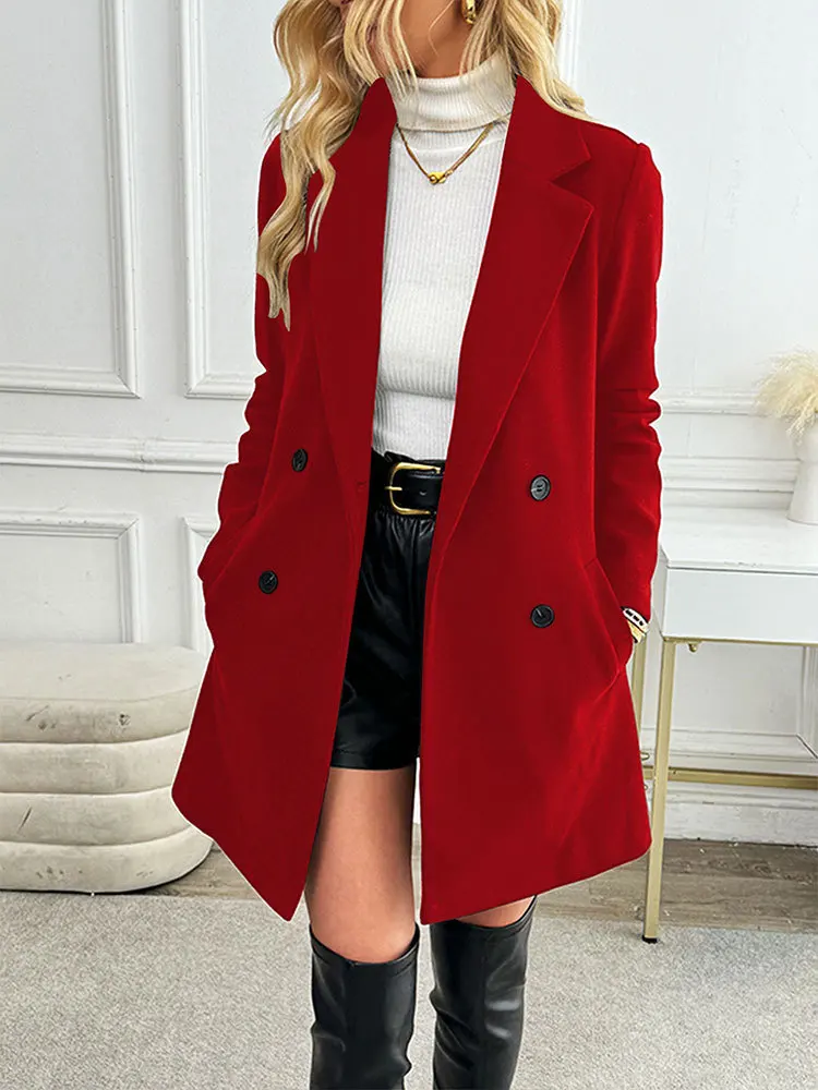 Edgy Street Trendsetter Trenchcoat met polokraag Slim Fit Stedelijke mode Casual Veelzijdig Chic Stijlvol Glamoureus voor dames