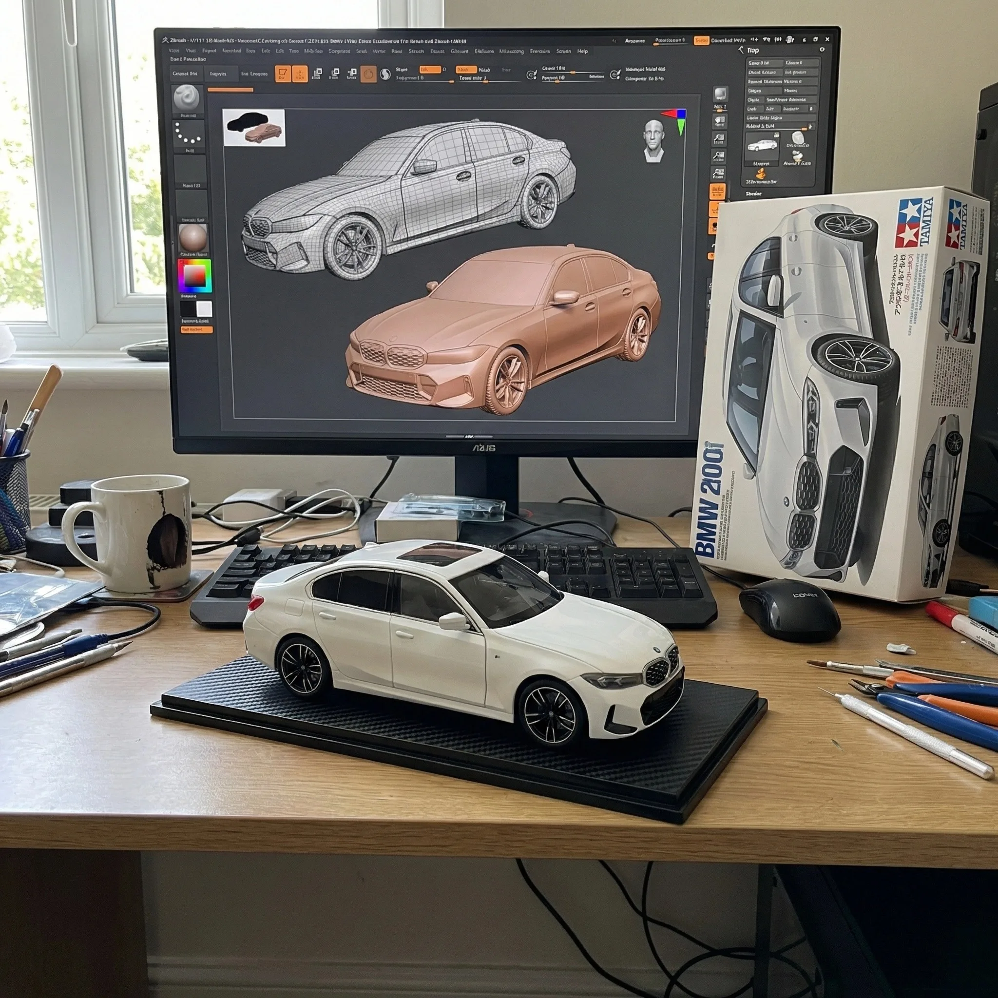 

1:24 BMW 3 Series 325i 325LI M Coupe Alloy Car Model Diecast Metal Sports Vehicle Car Model Simulation Sound Light Kids Toy Gift