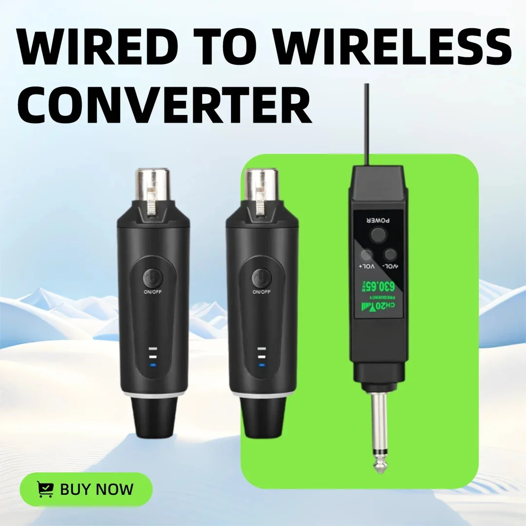 GAW-MA20 2.4G 6.5 connettore microfono sistema di trasmissione e ricezione wireless microfono cablato strumento chitarra universale