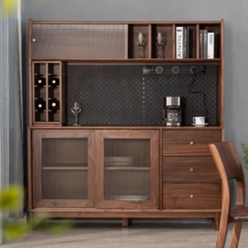 New Chinese black walnut screen, all solid wood, modern simplicity for entrance porch partition