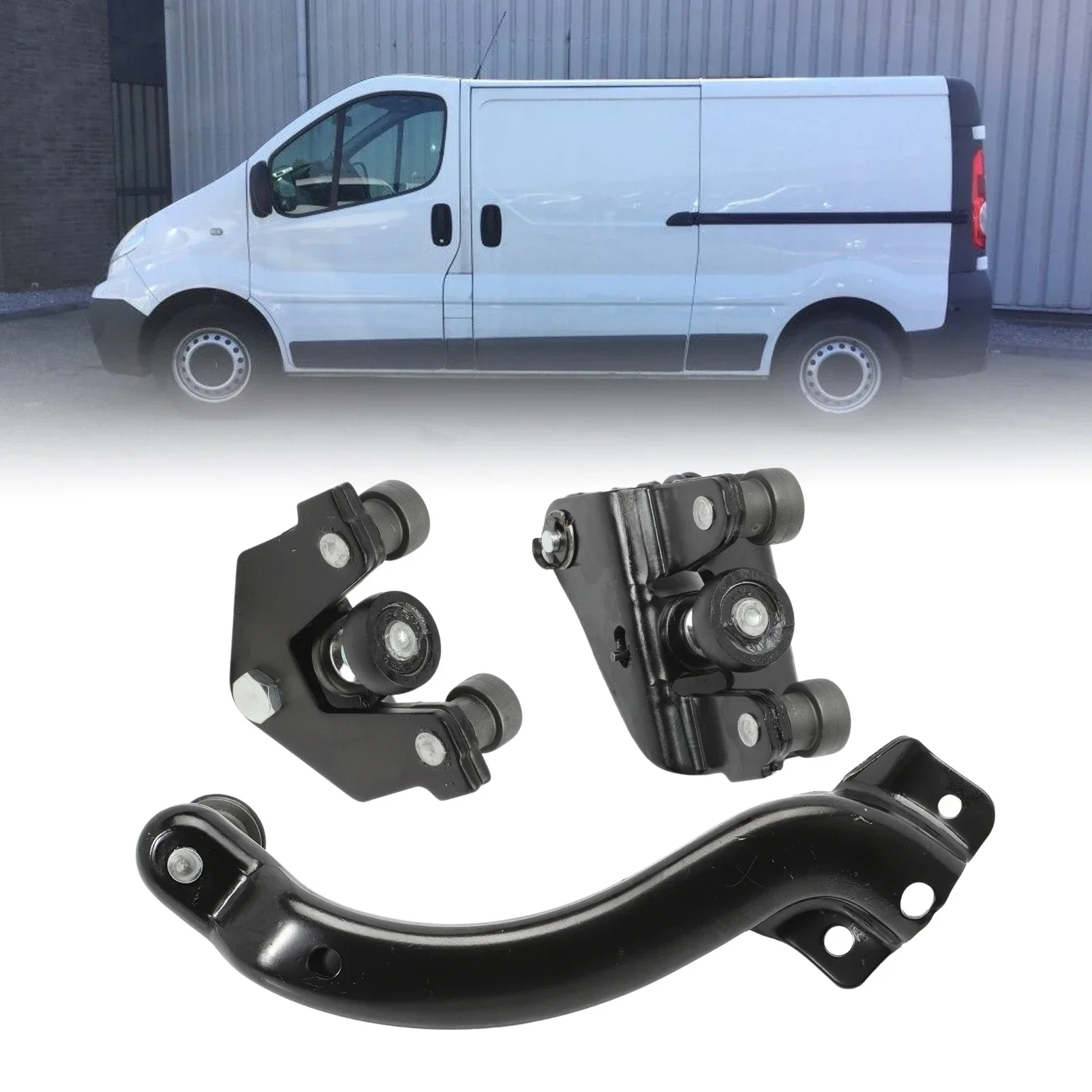 

4409255 3 Piezas Guías de Rodillos para Puerta Corredera de Coche para Renault Trafic 2 Opel Vivaro A Nissan Primastar 2000-2014