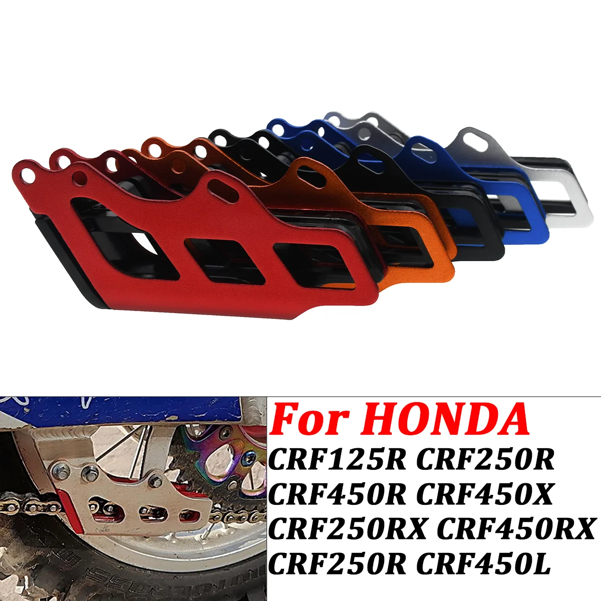 

CNC Chain Guide Guard Protector For Honda CRF125R CRF250R CRF250RX CRF250X CRF450R CRF450X CRF450RX CRF450RL 2005-2017 2121 2022