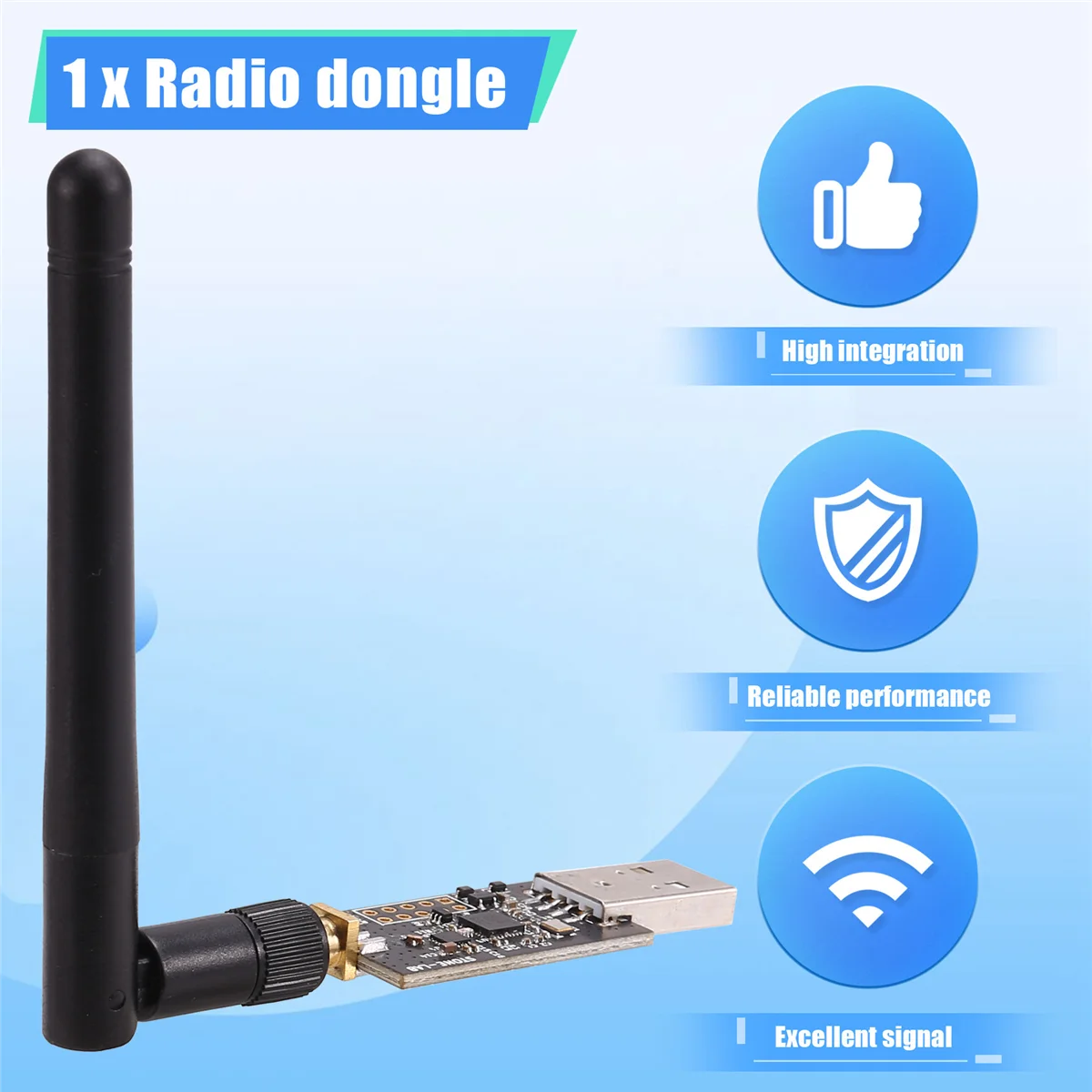 1 قطعة Crazyradio PA - دونجل راديو USB طويل المدى 2.4 جيجا هرتز مع هوائي يعتمد على نطاق NRF24LU1+ 1 كجم LOS