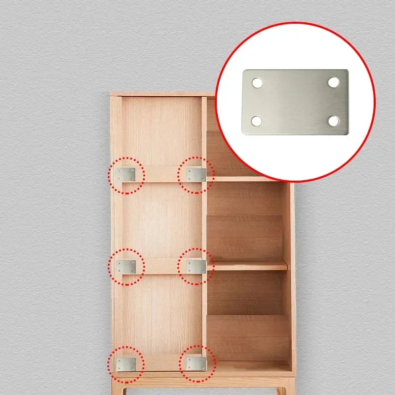5/10/15pcs Flat Corner Code, Four Hole Fixed Corner Bracket, Furniture Connection Fastener, Used for Tables, Chairs, Shelves